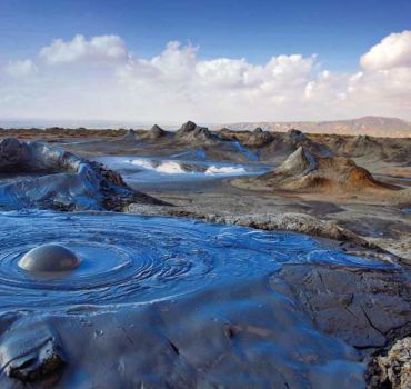 Gobustan petrogliphs and mud volcanoes